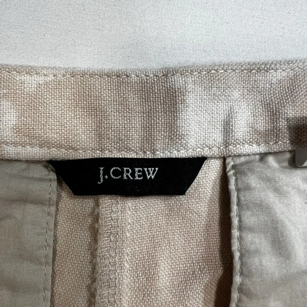 J. Crew Women’s Ikat Pattern Shorts Size 2 Dusty Rose Beige Pink 100% Cotton